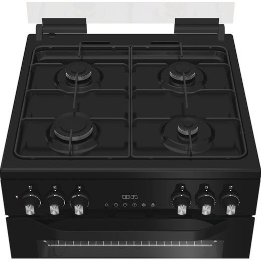 Hotpoint Dual Fuel Cooker - Black - Hob perspective